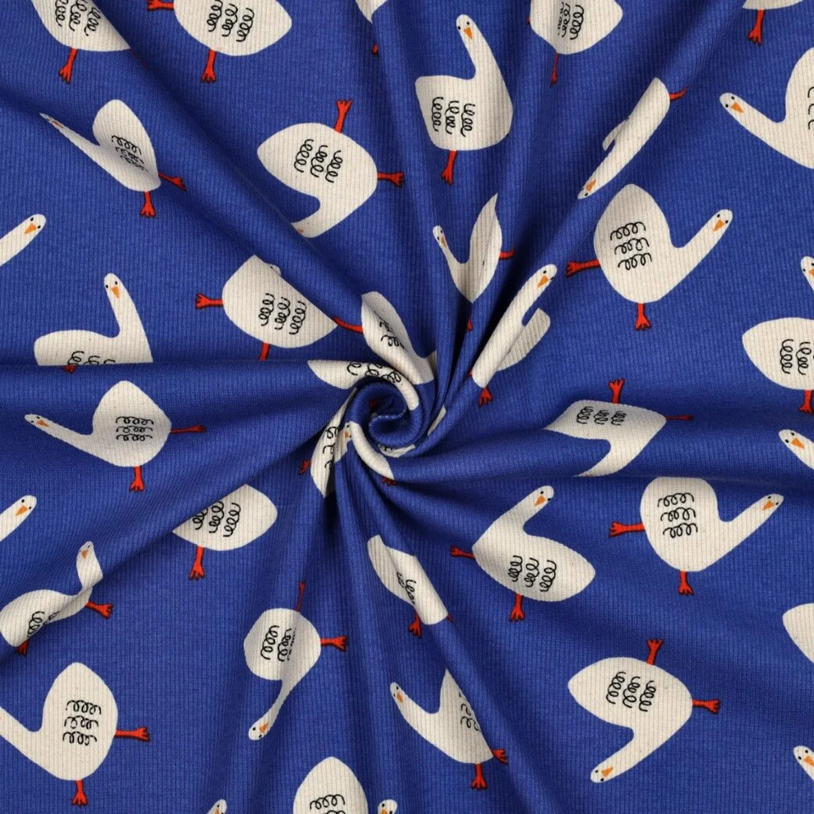 Bio Rippjersey Jennifer Bouron Gänse Blau