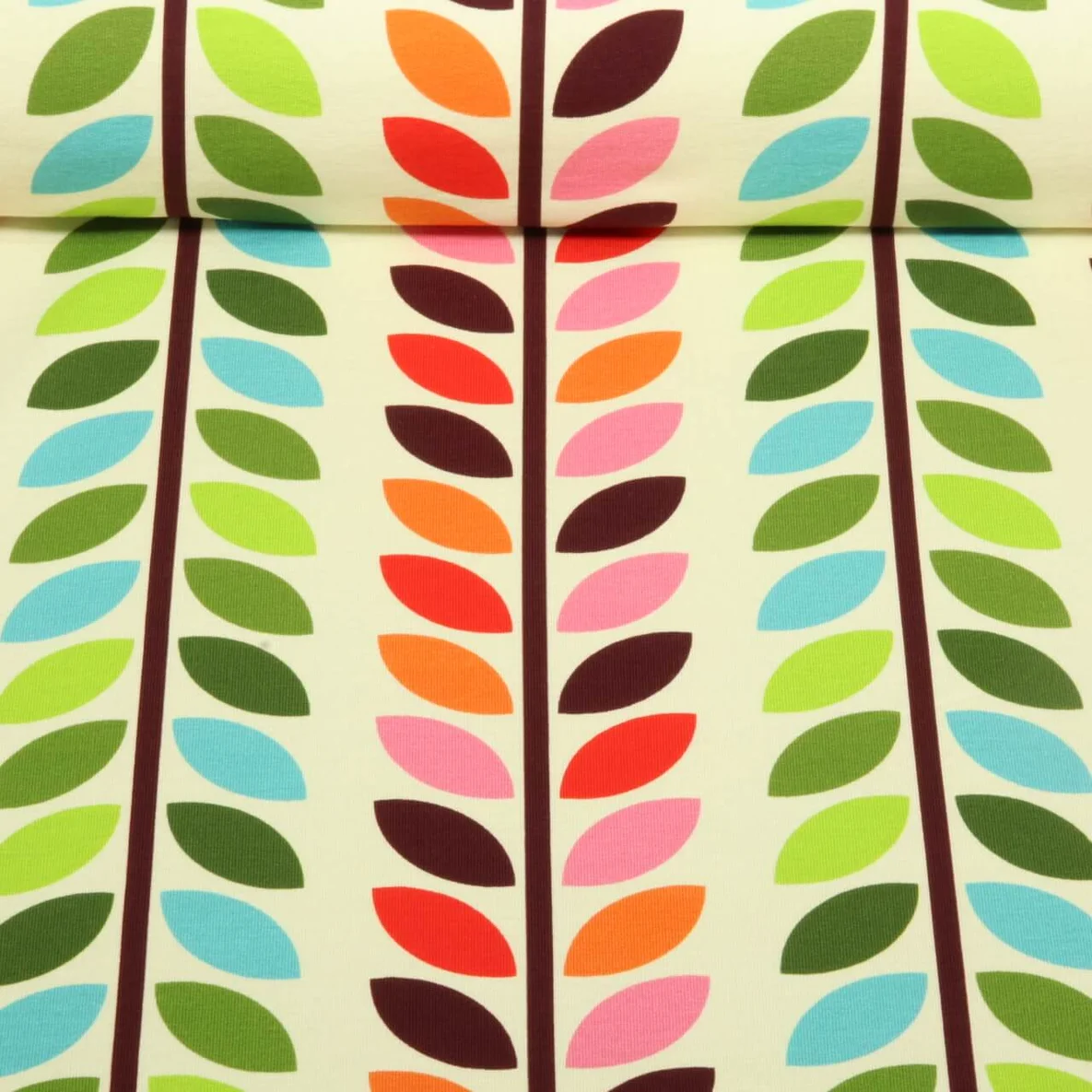 Bio Sommersweat "Beetles & Bugs" Moonflower Ecru