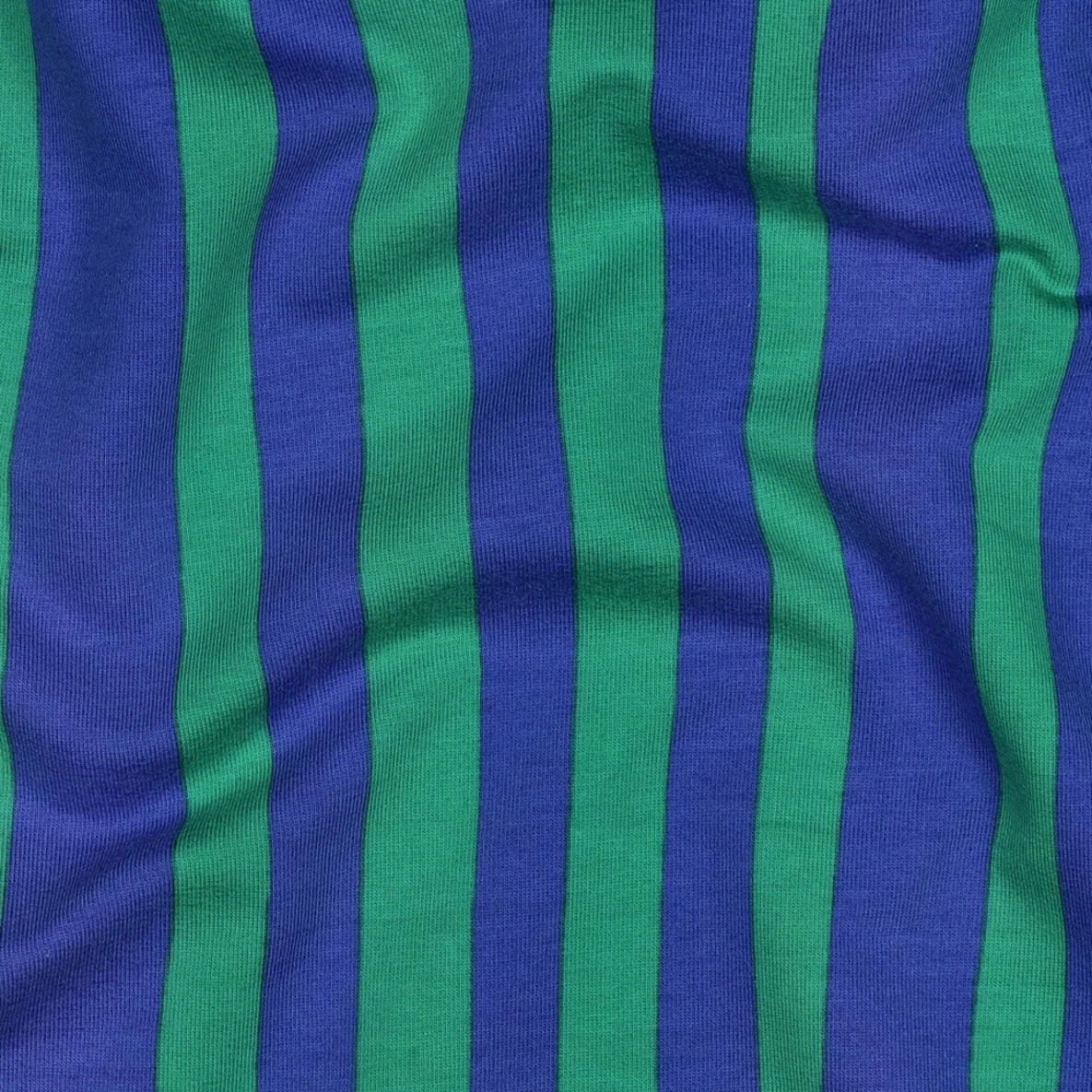 Bio Sommersweat French Terry Jennifer Bouron Streifen Blau Grün