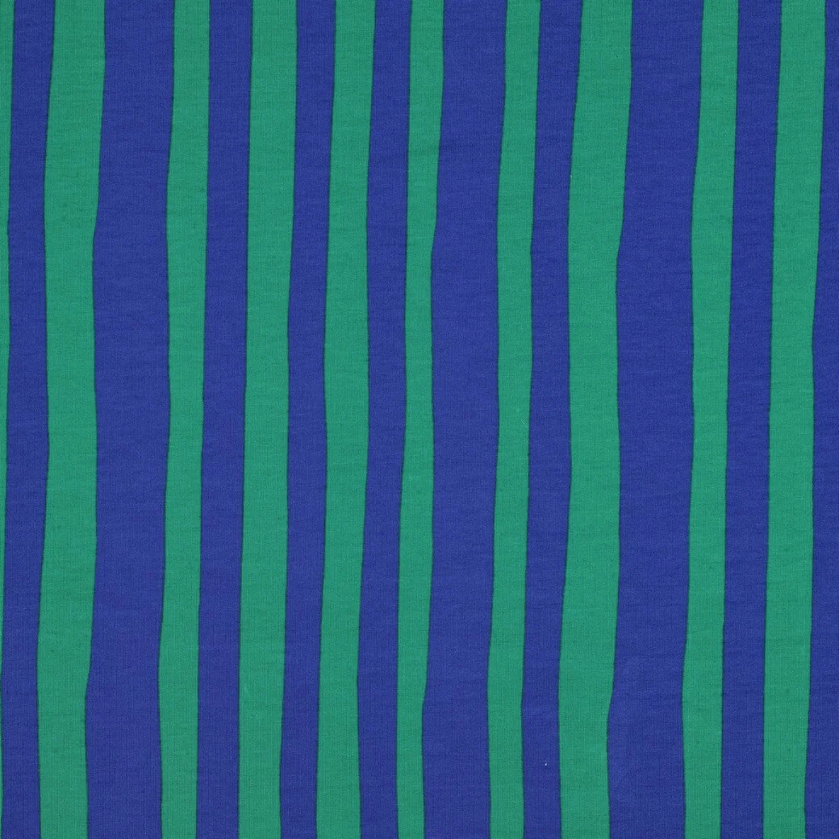 Bio Sommersweat French Terry Jennifer Bouron Streifen Blau Grün