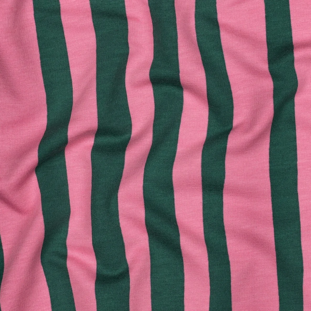 Bio Sommersweat French Terry Jennifer Bouron Streifen Grün Rosa