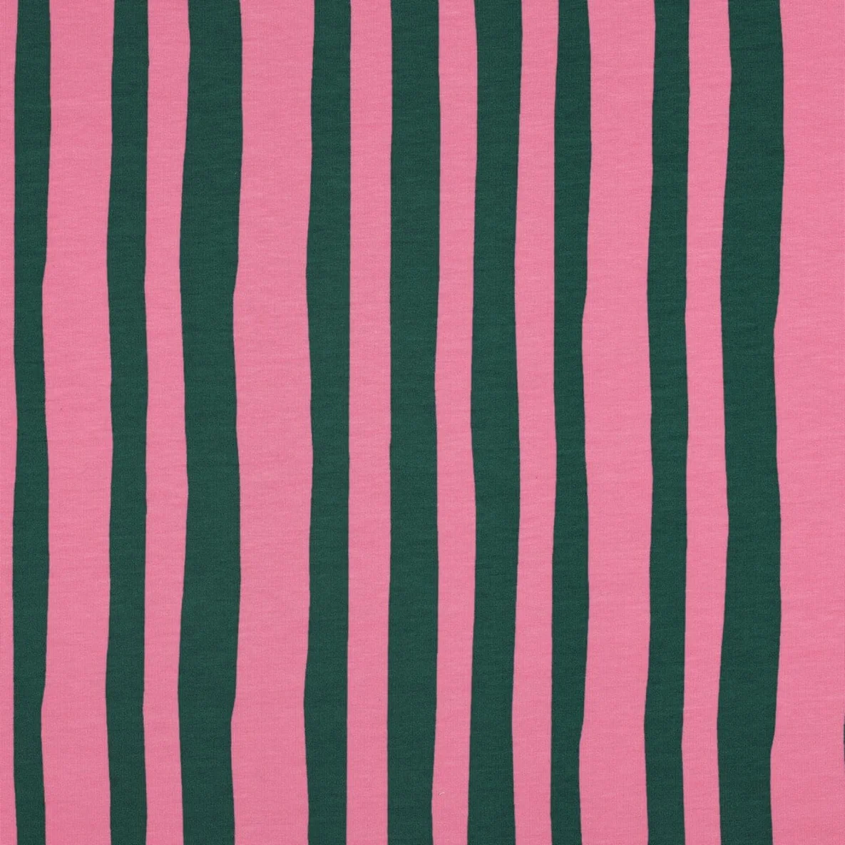 Bio Sommersweat French Terry Jennifer Bouron Streifen Grün Rosa