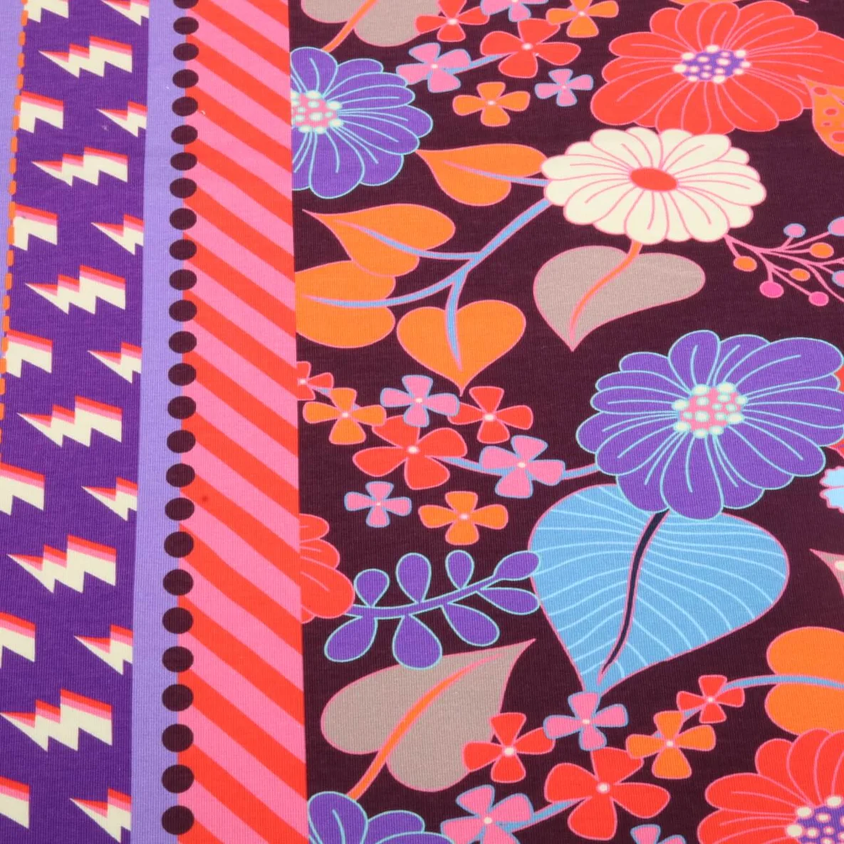 Bio Sommersweat "Gleam" Bloomorama Bordeaux