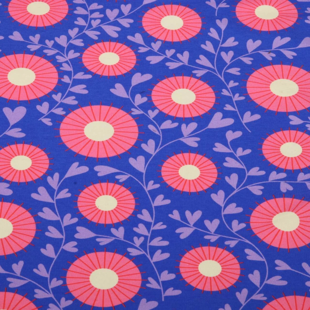 Bio Sommersweat "Queen of Hearts" Court Garden Blau