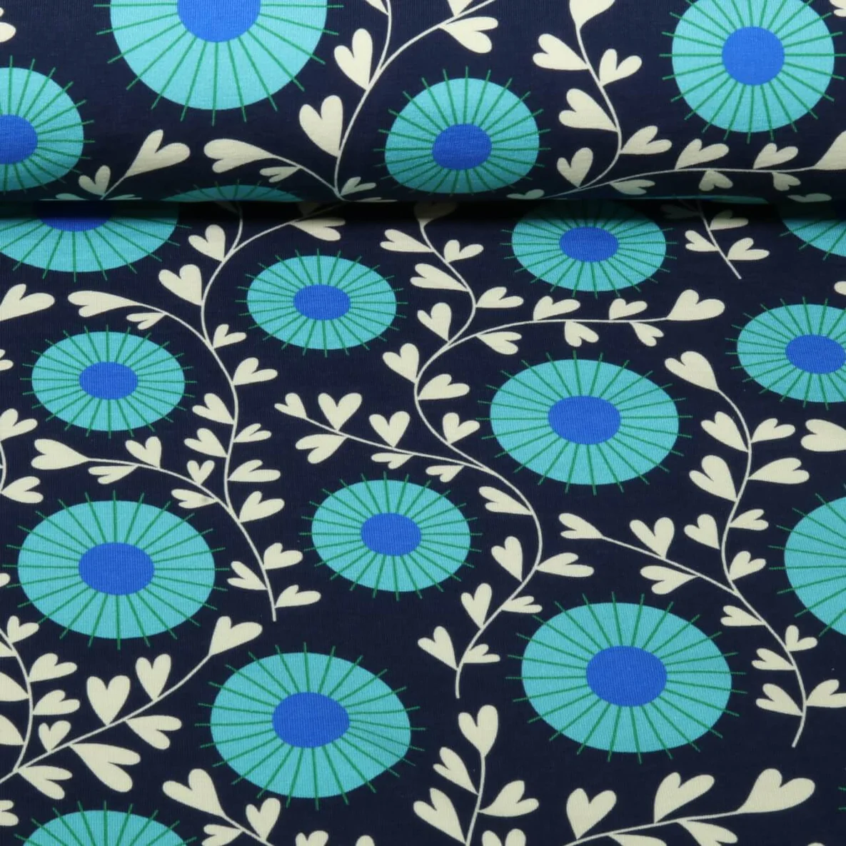 Bio Sommersweat -"Queen of Hearts" Court Garden Navy