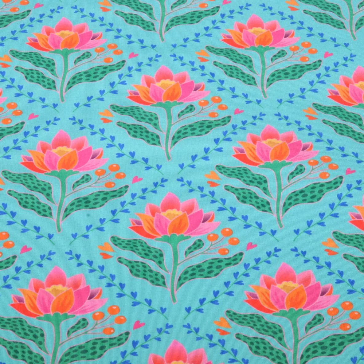 Bio Sommersweat "Queen of Hearts" Lotus Royal Türkis