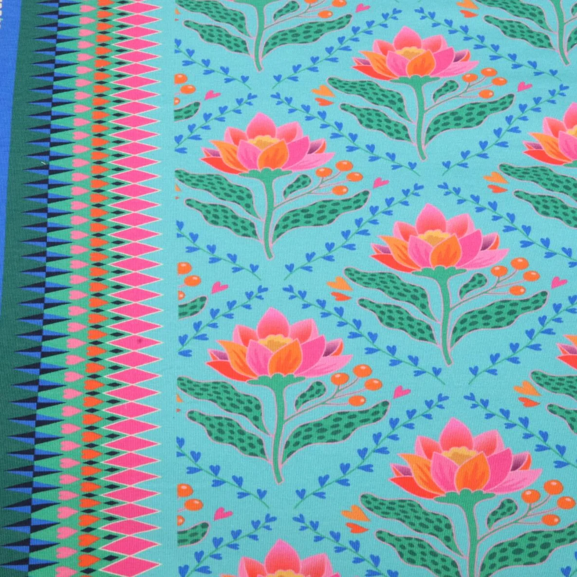 Bio Sommersweat "Queen of Hearts" Lotus Royal Türkis