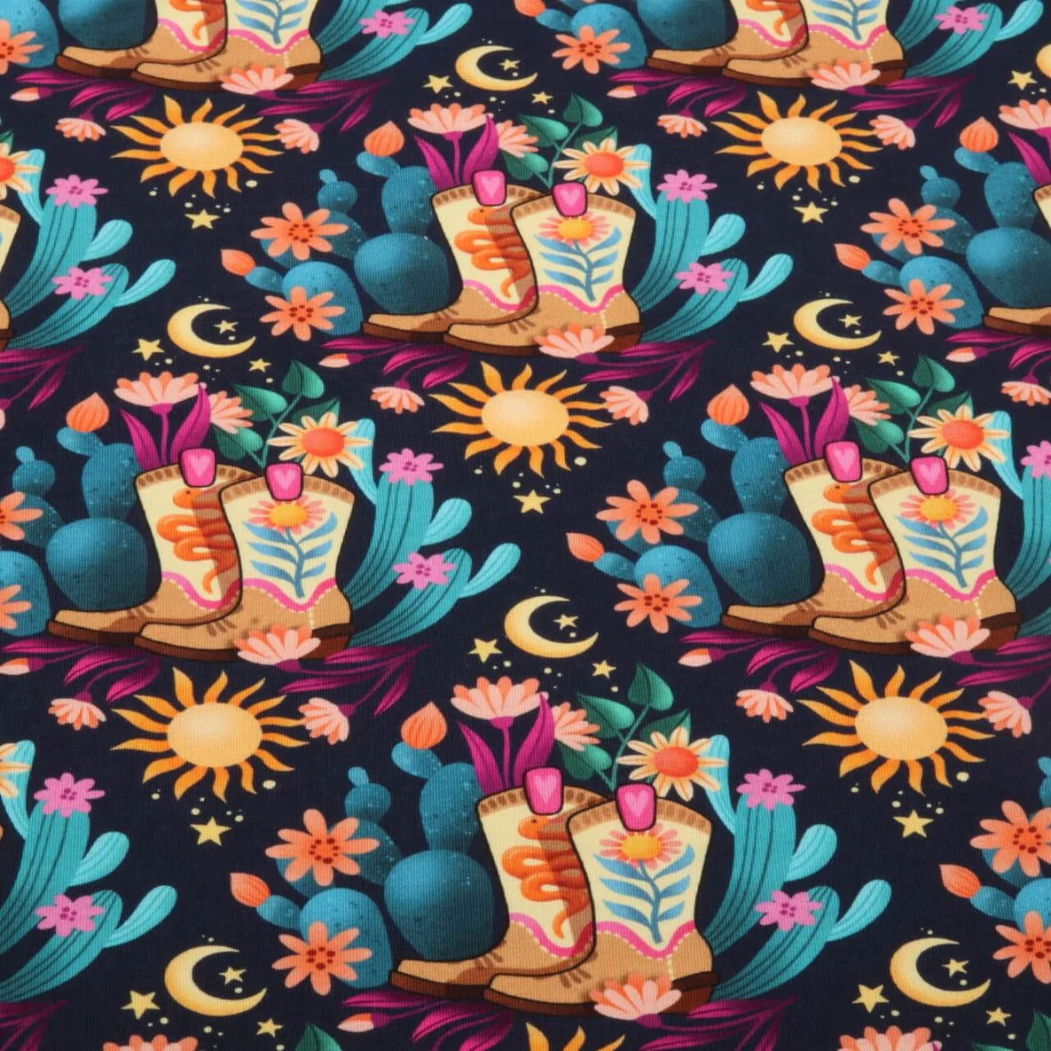 Bio Sommersweat "Western Fairy Tales" Cowgirls Blau