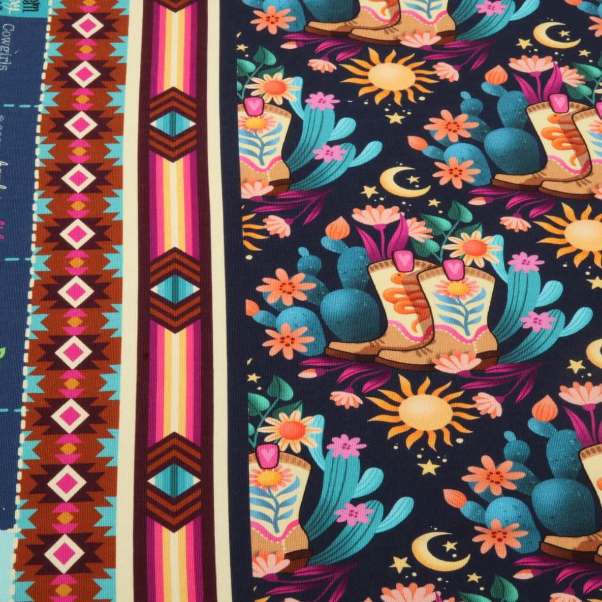 Bio Sommersweat "Western Fairy Tales" Cowgirls Blau