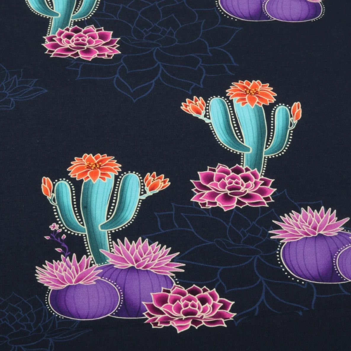 Bio Sommersweat "Western Fairy Tales" Prairie Blossom Navy
