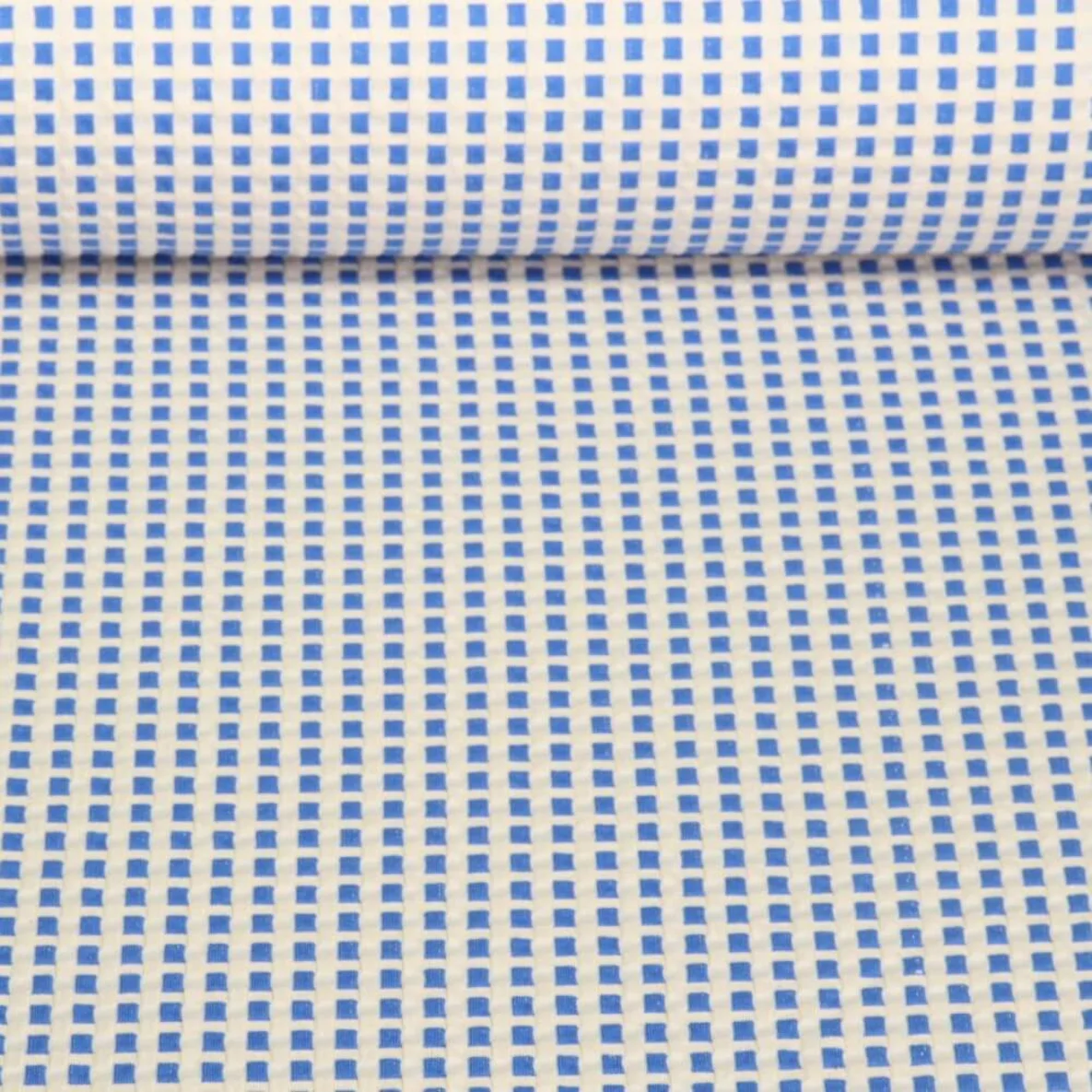 Bio Waffeljersey Hamburger Liebe Picknick Waffles Knit Blau