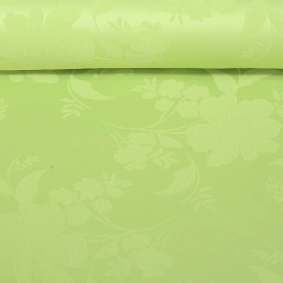 Blusen- & Kleiderstoff Blumen Apfelgrün