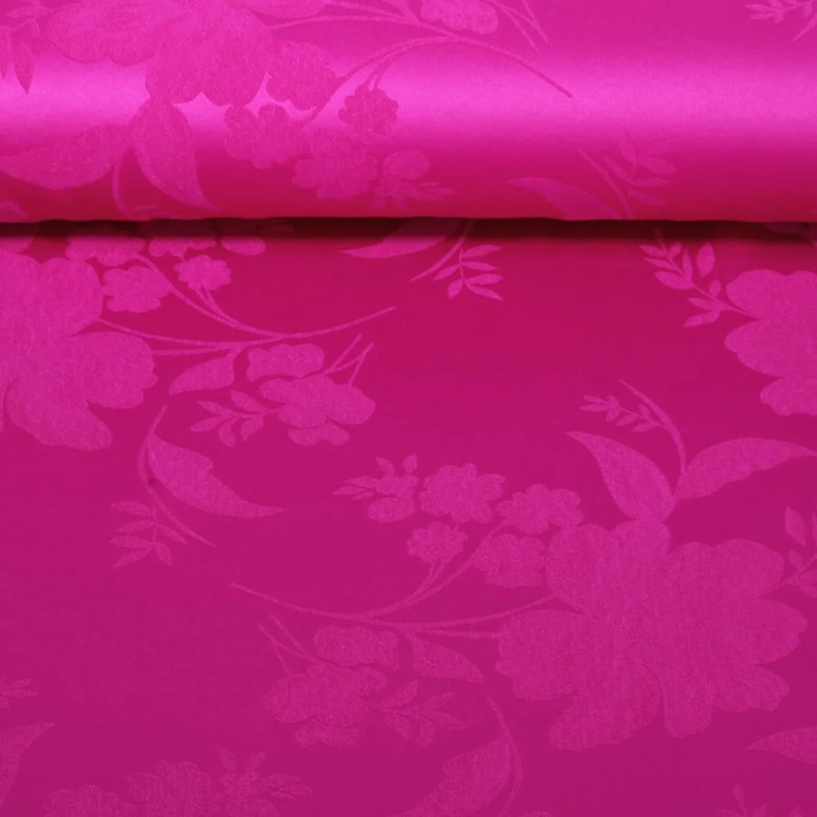 Blusen- & Kleiderstoff Blumen Beere