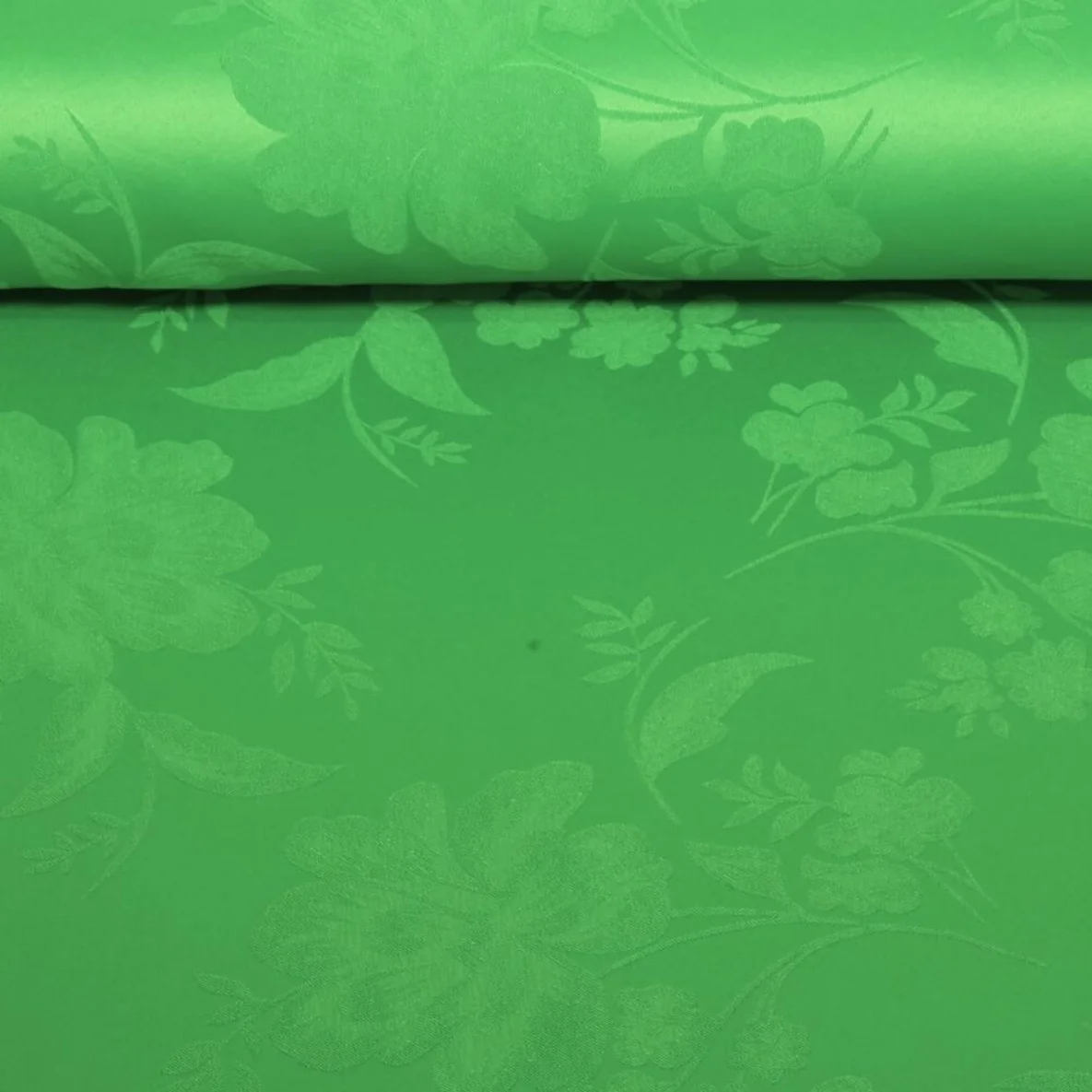 Blusen- & Kleiderstoff Blumen Grasgrün