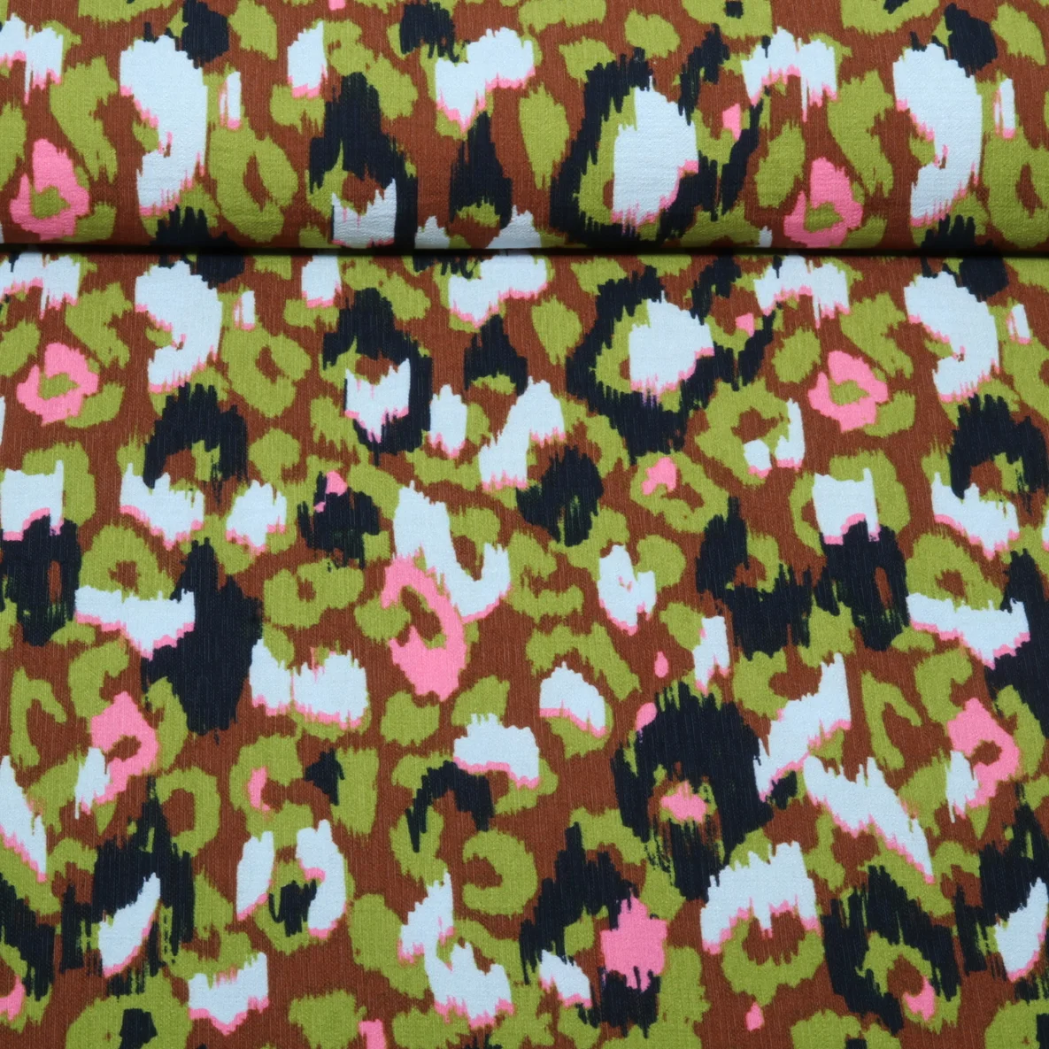 Blusen- & Kleiderstoff Leo Abstrakt Braun