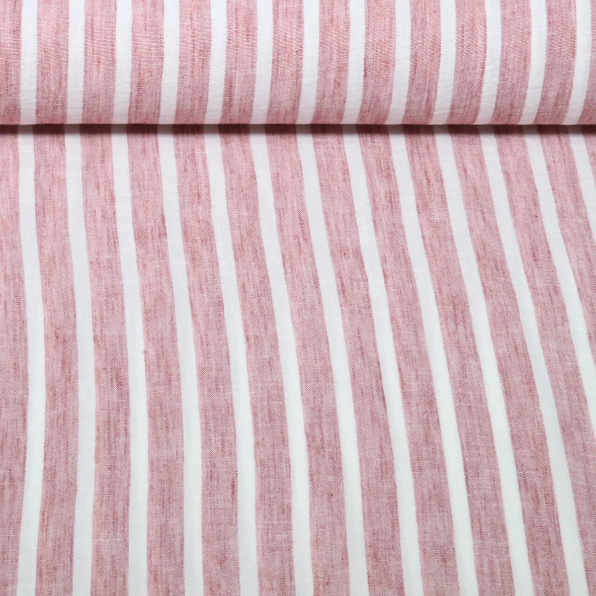 Blusen- & Kleiderstoff Streifen Melange Altrosa