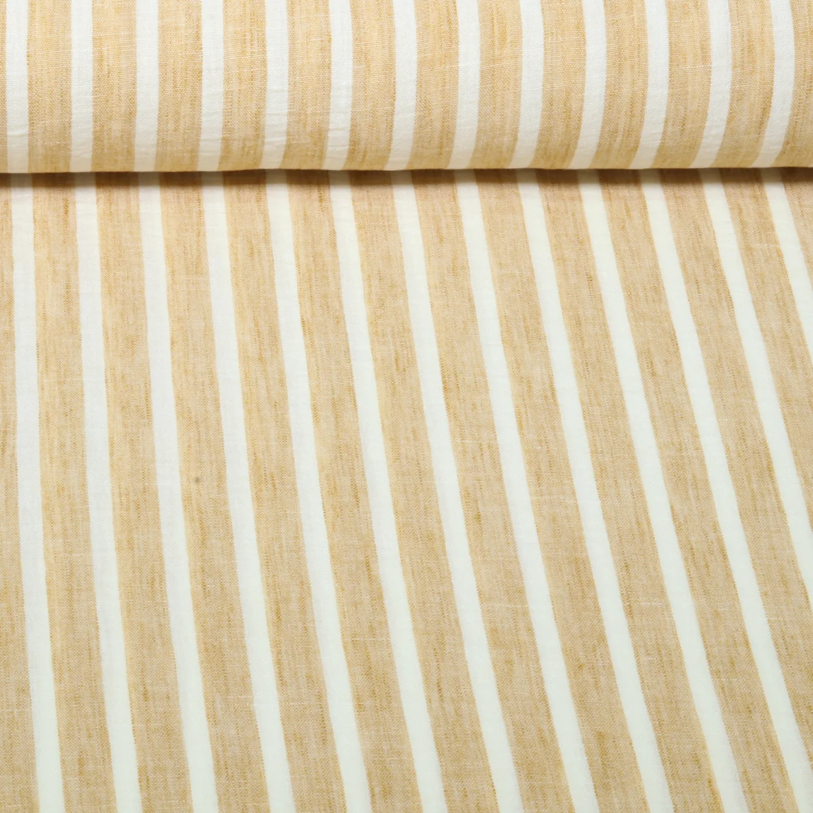 Blusen- & Kleiderstoff Streifen Melange Gelb