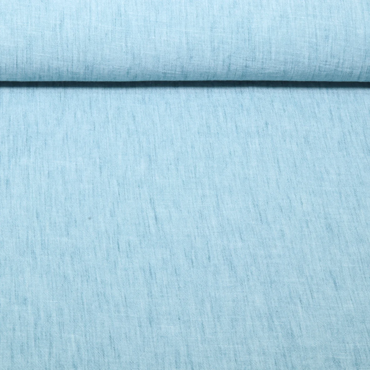 Blusen- & Kleiderstoff Uni Melange Petrol