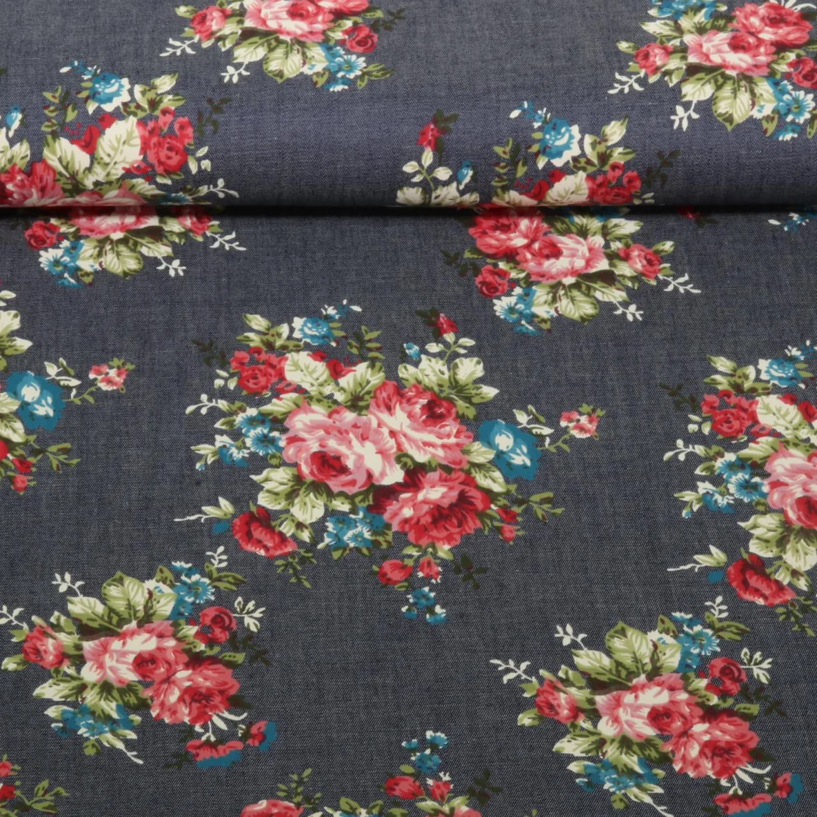 Blusenjeans Blumen Blau