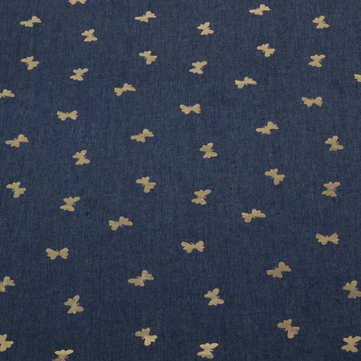 Blusenjeans Foil Print Schmetterlinge Blau