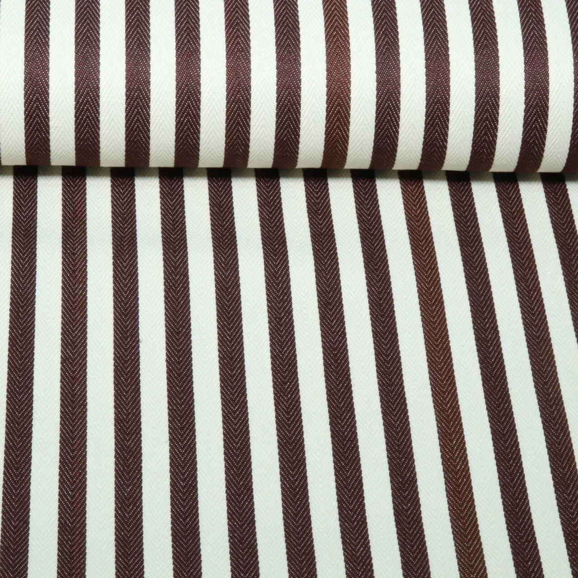 Canvas B-Trendy Fischgrat Streifen Braun