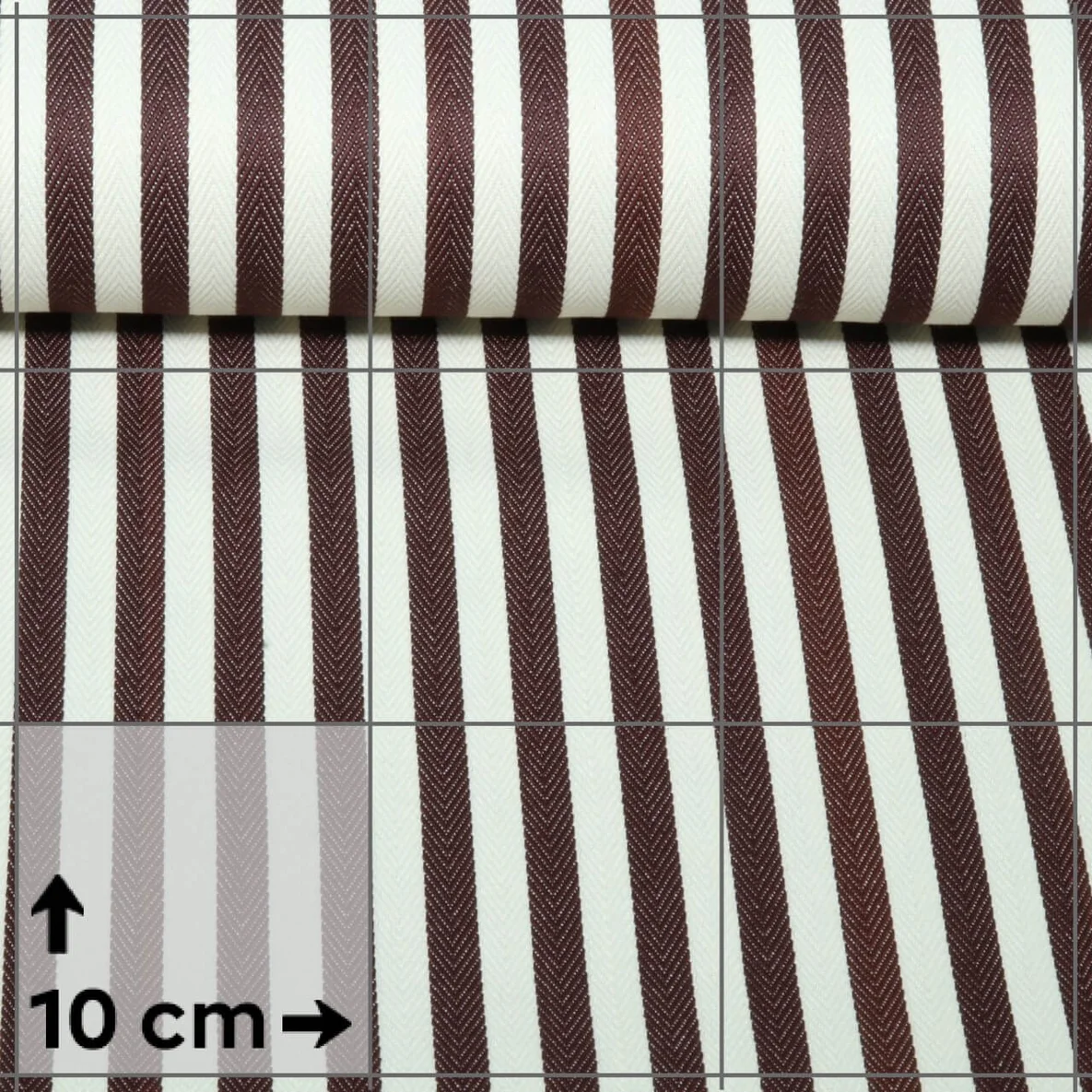 Canvas B-Trendy Fischgrat Streifen Braun