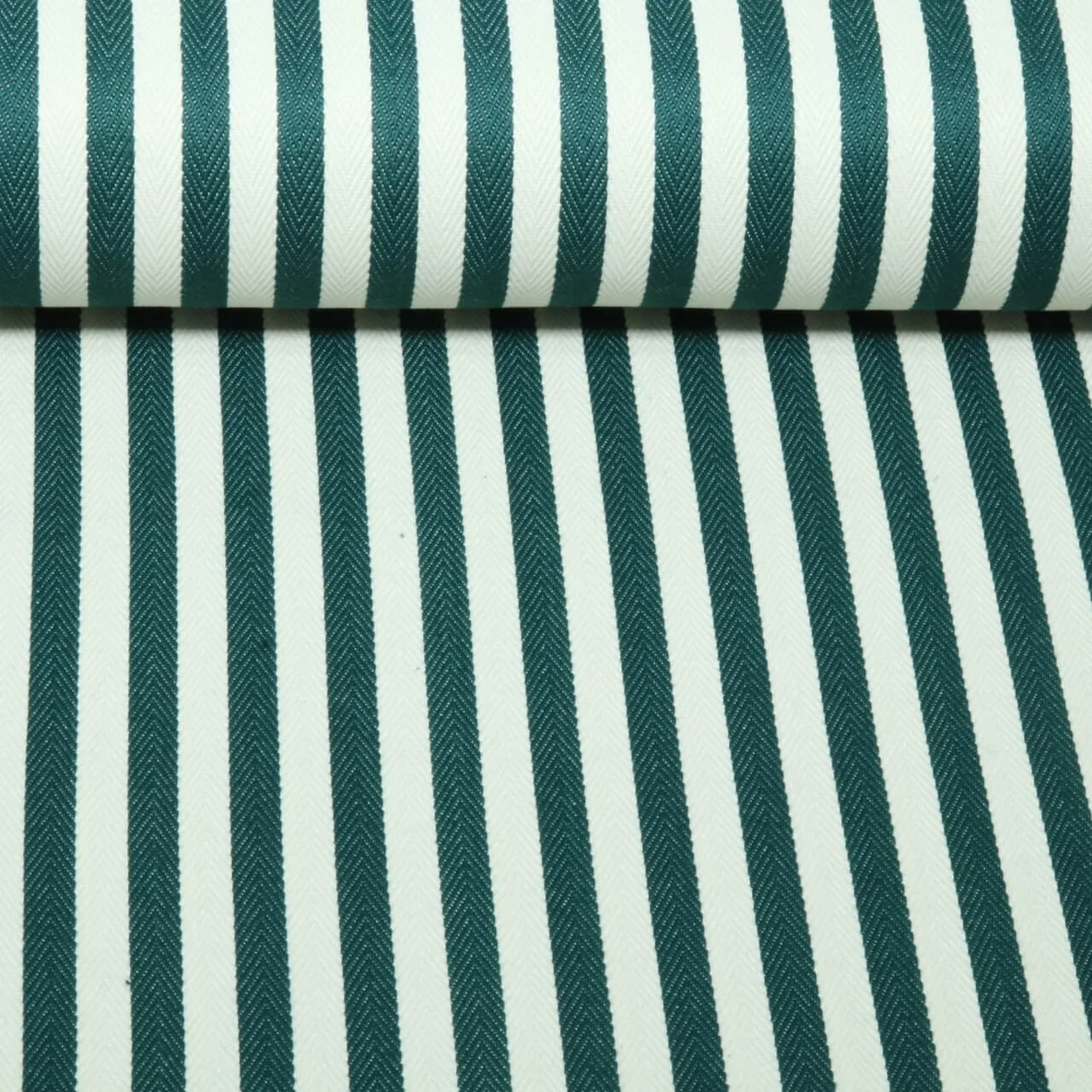 Canvas B-Trendy Fischgrat Streifen Flaschengrün