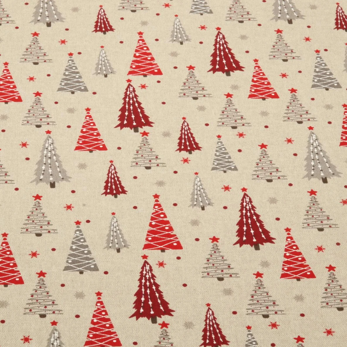 Canvas Bäumchen Beige Rot