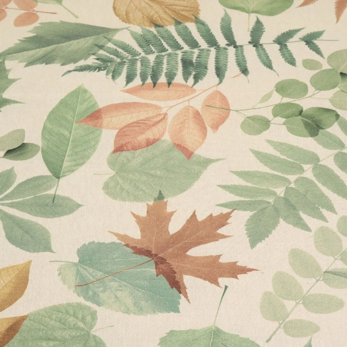 Canvas Blätter Mix Beige
