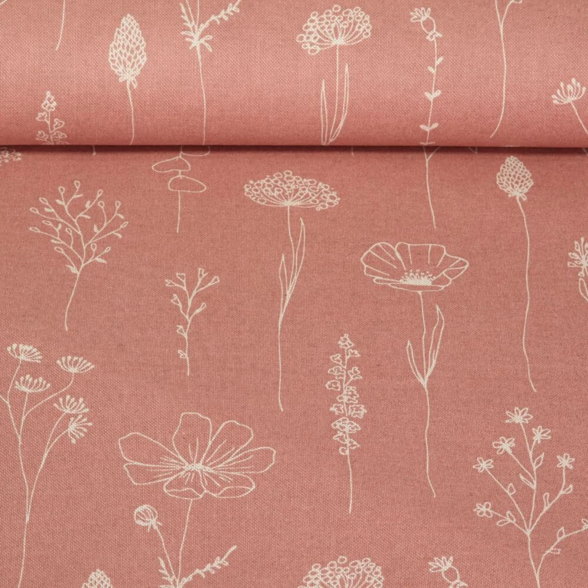 Canvas Blumen Altrosa