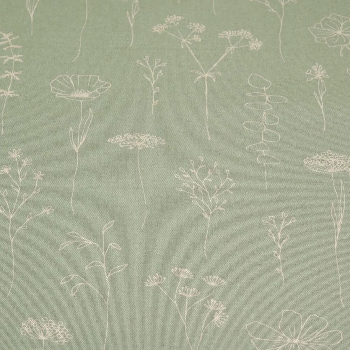 Canvas Blumen Hellgrün