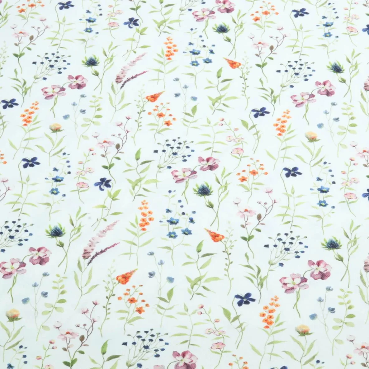 Canvas Blumen und Gräser Weiß