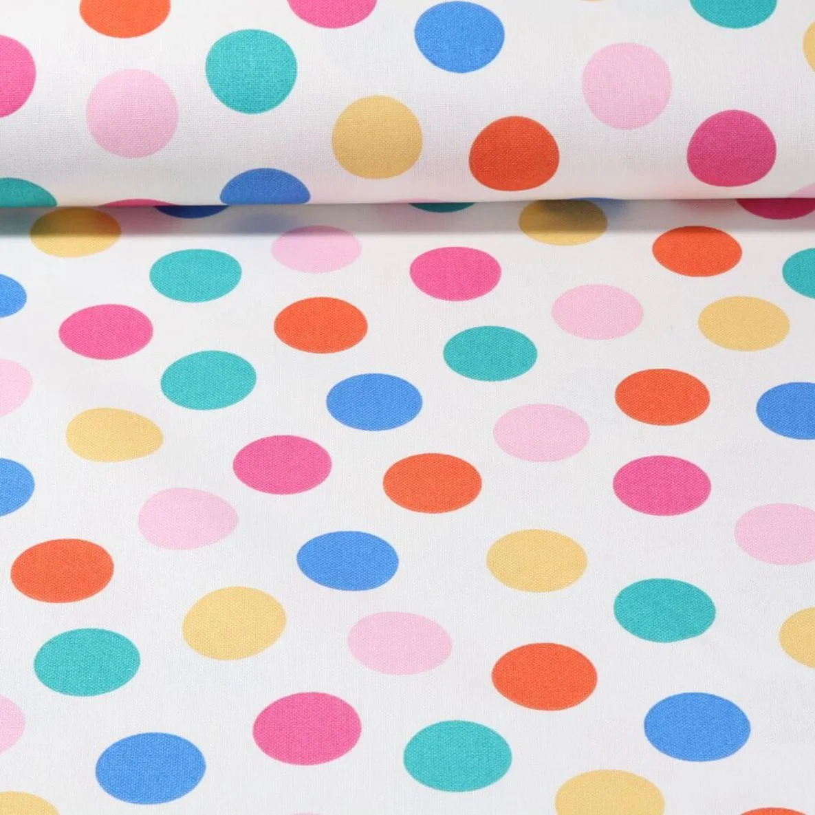 Canvas - Bunte Punkte Ecru