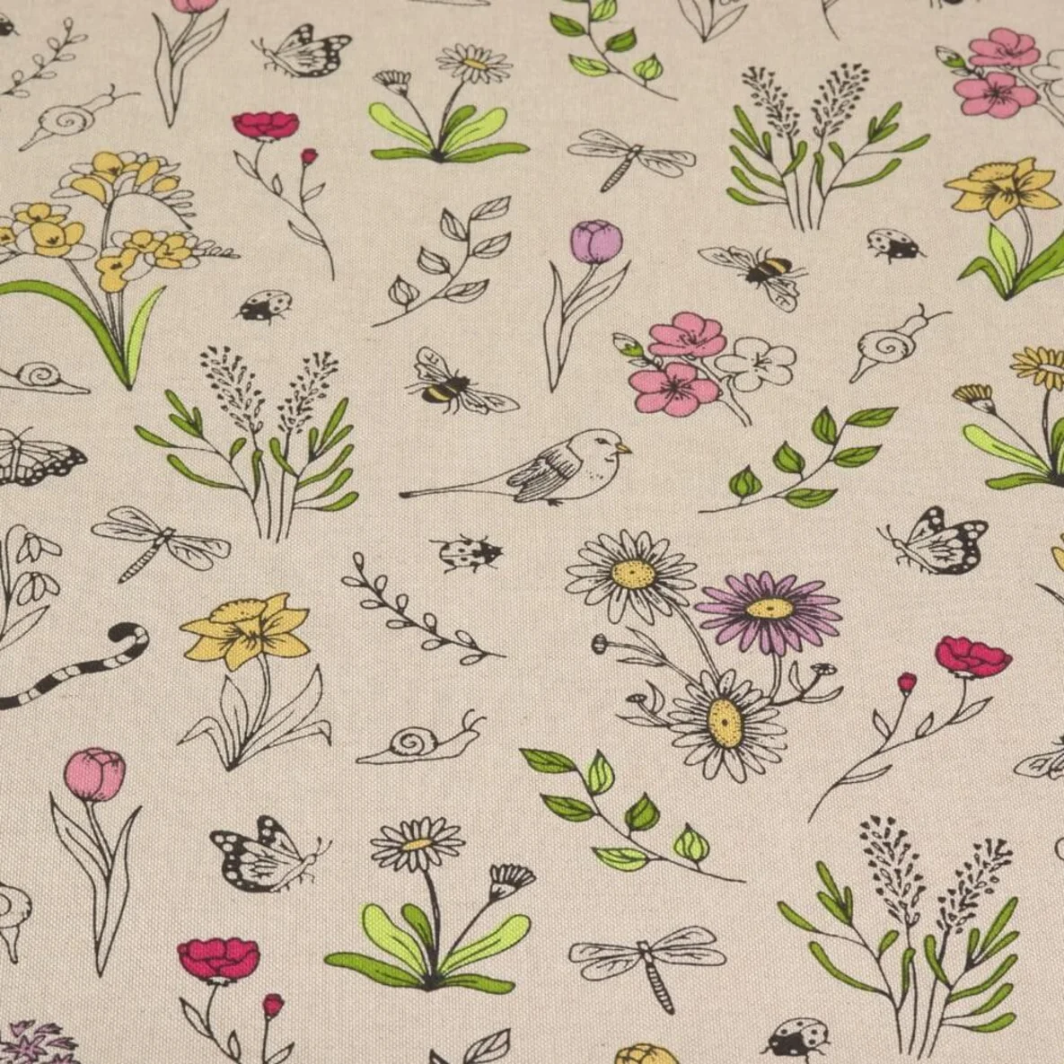 Canvas Frühling Beige Multicolor