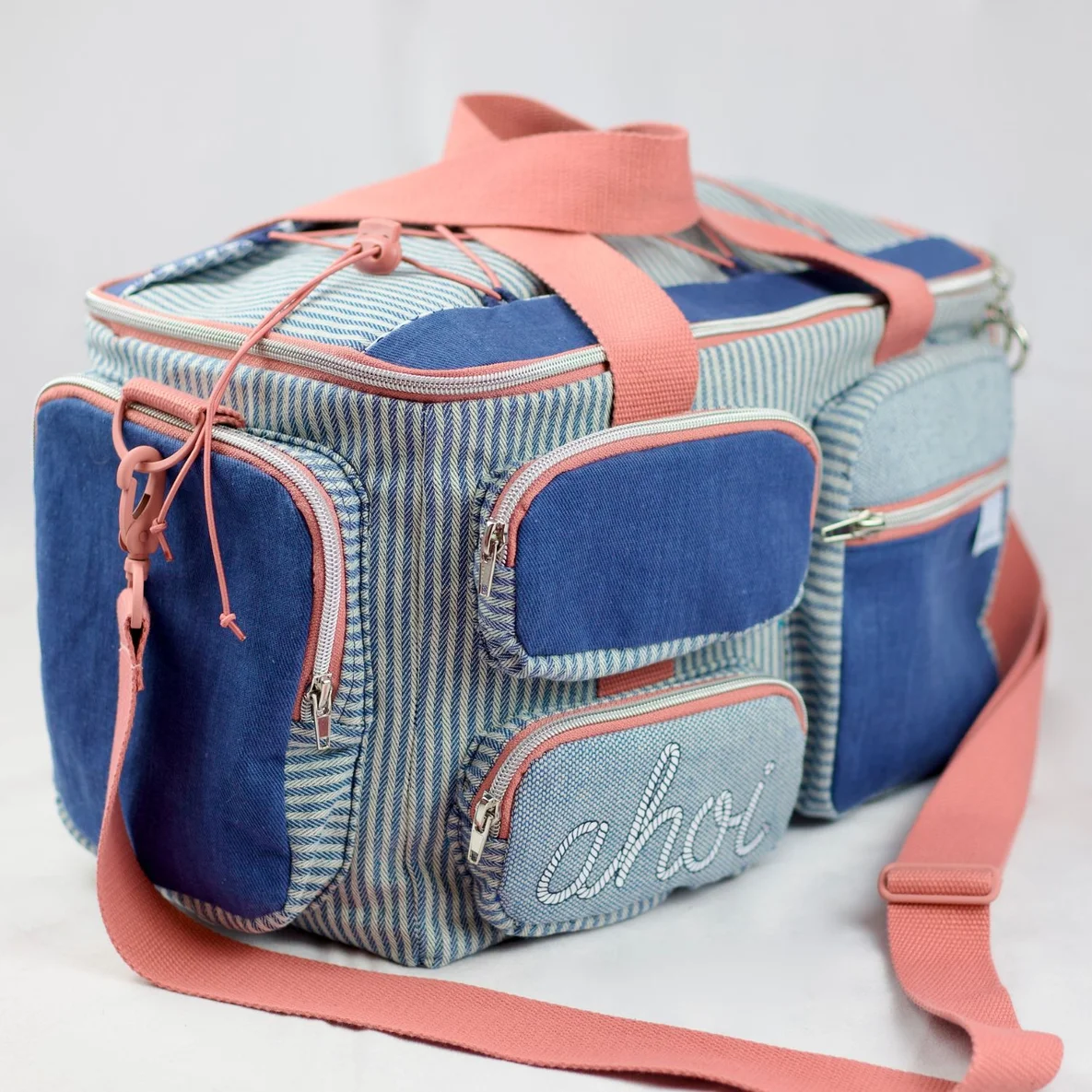 Canvas "Harry" Gestreift Weiß Blau
