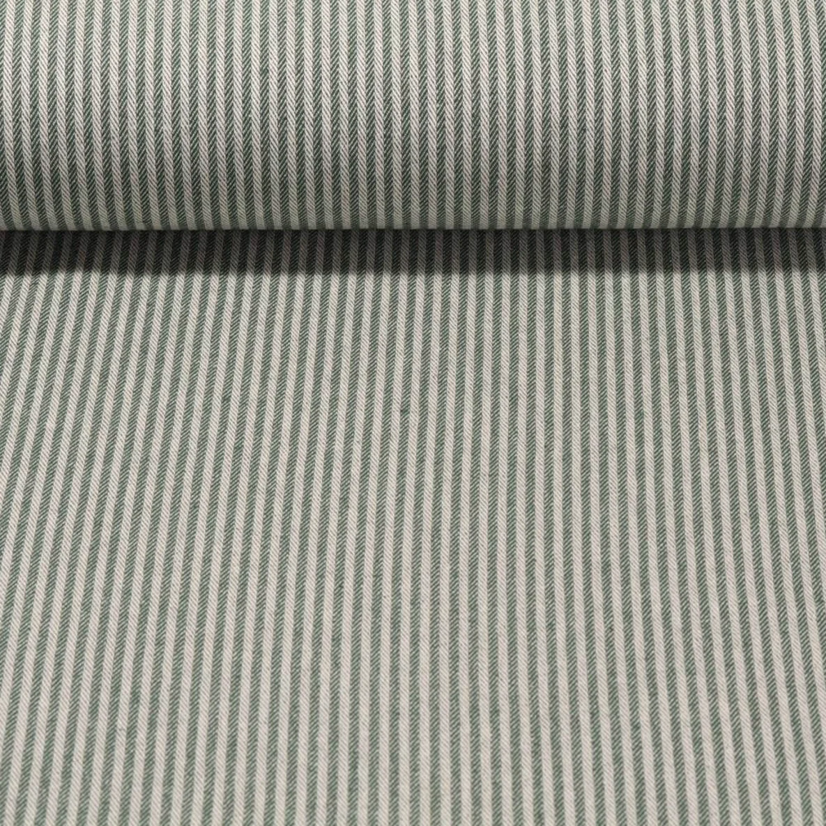 Canvas "Harry" Gestreift Weiß Flaschengrün