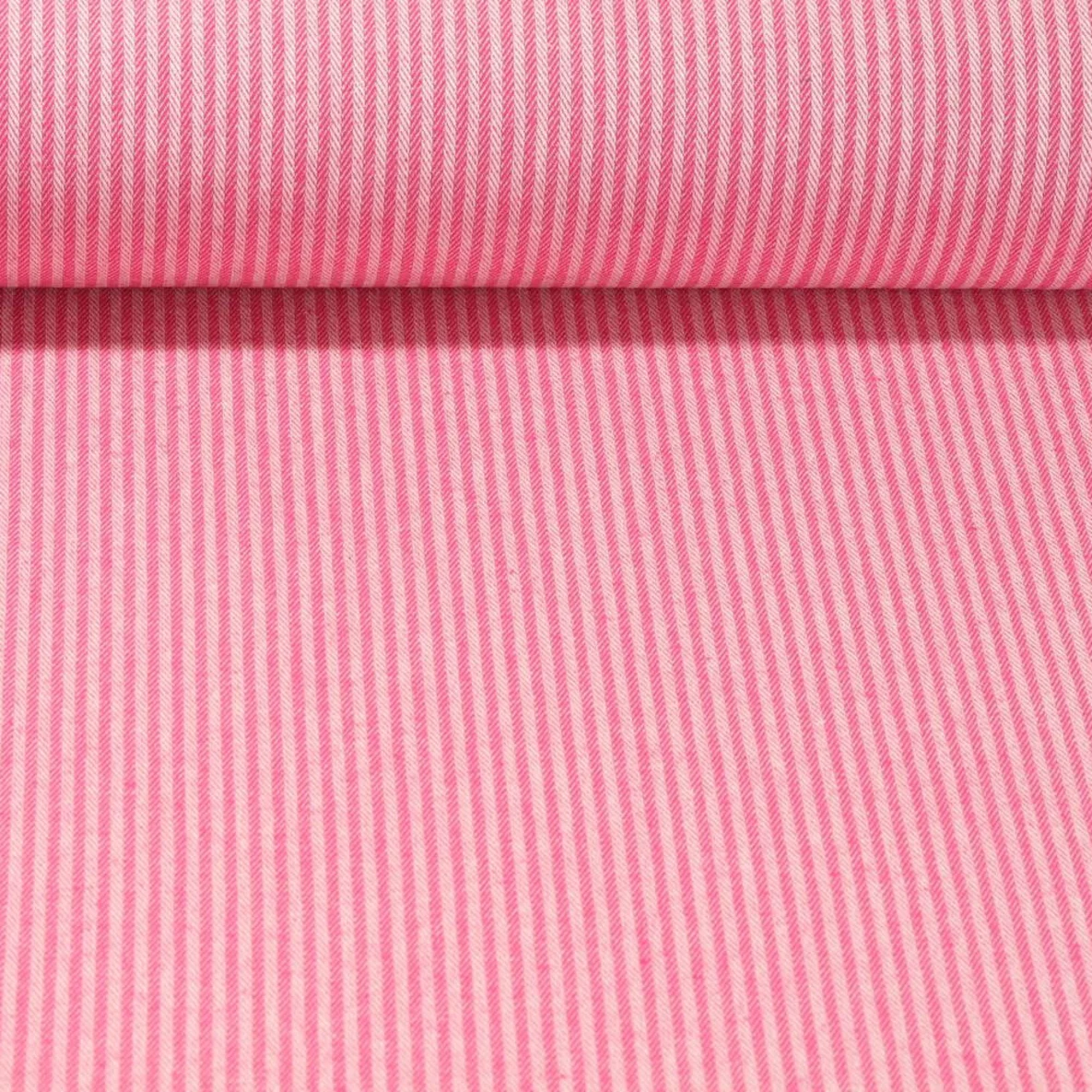 Canvas "Harry" Gestreift Weiß Fuchsia