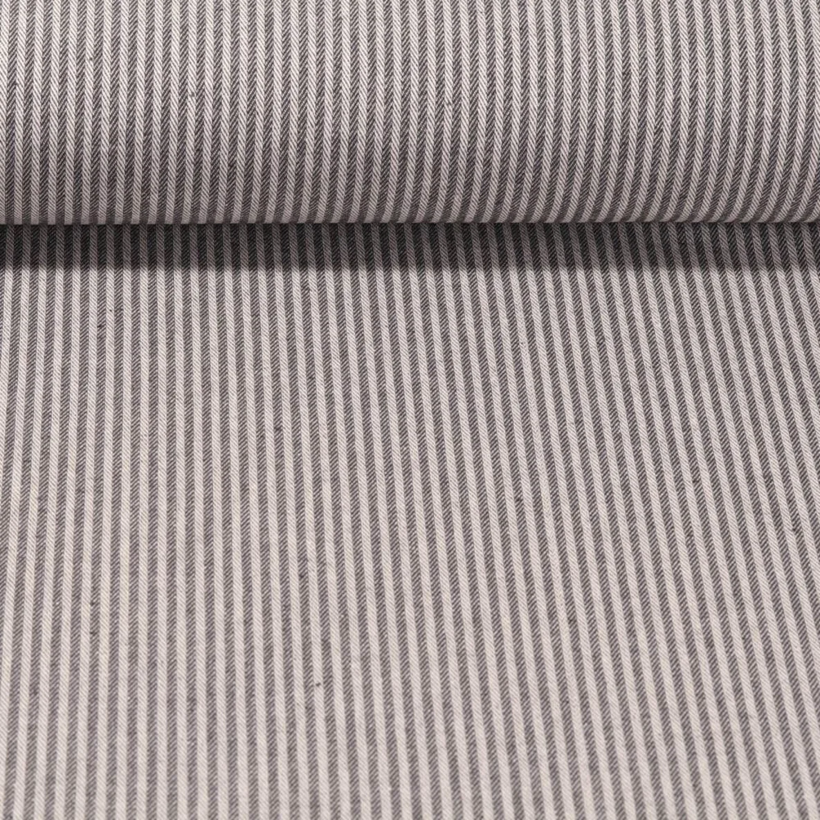 Canvas "Harry" Gestreift Weiß Graphit