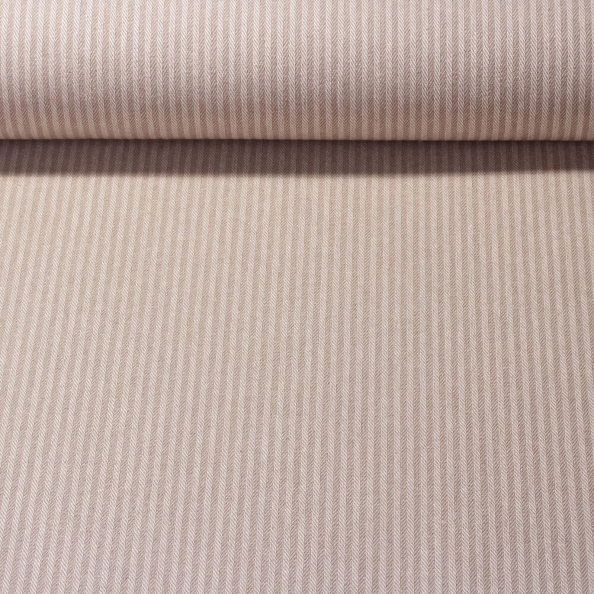 Canvas "Harry" Gestreift Weiß Hellbraun