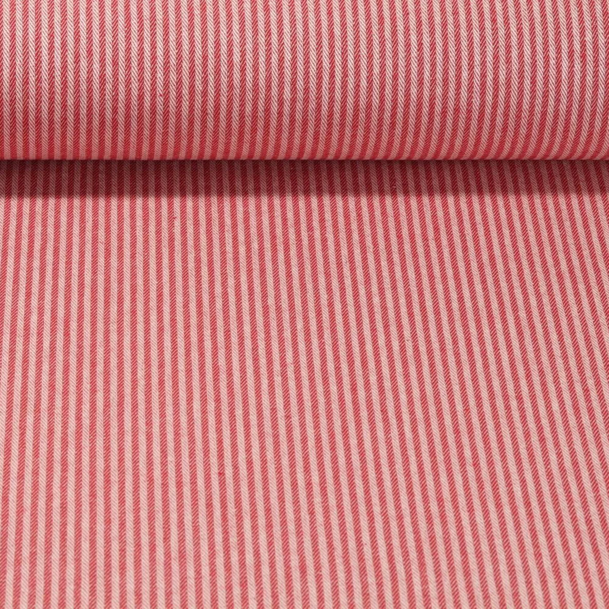 Canvas "Harry" Gestreift Weiß Mohnrot