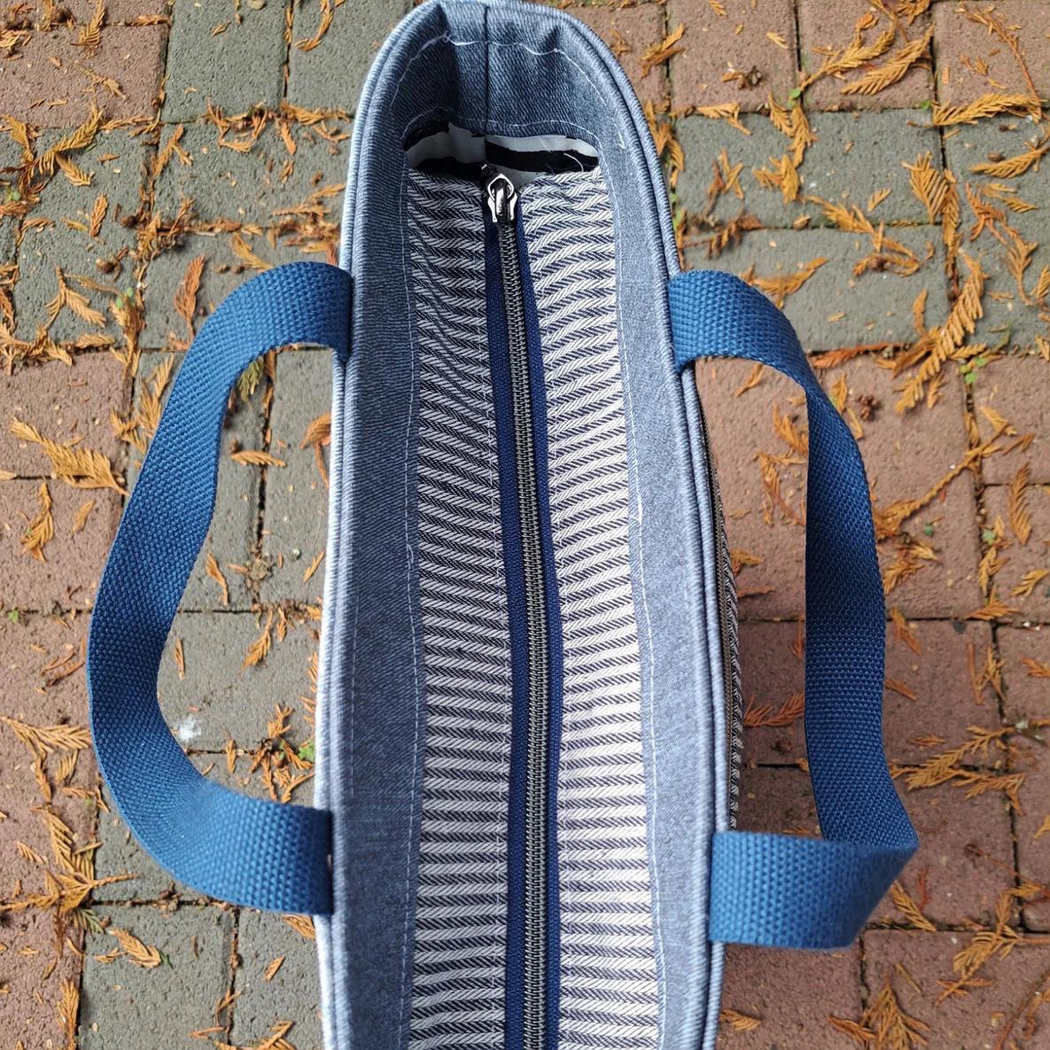 Canvas "Harry" Gestreift Weiß Navy