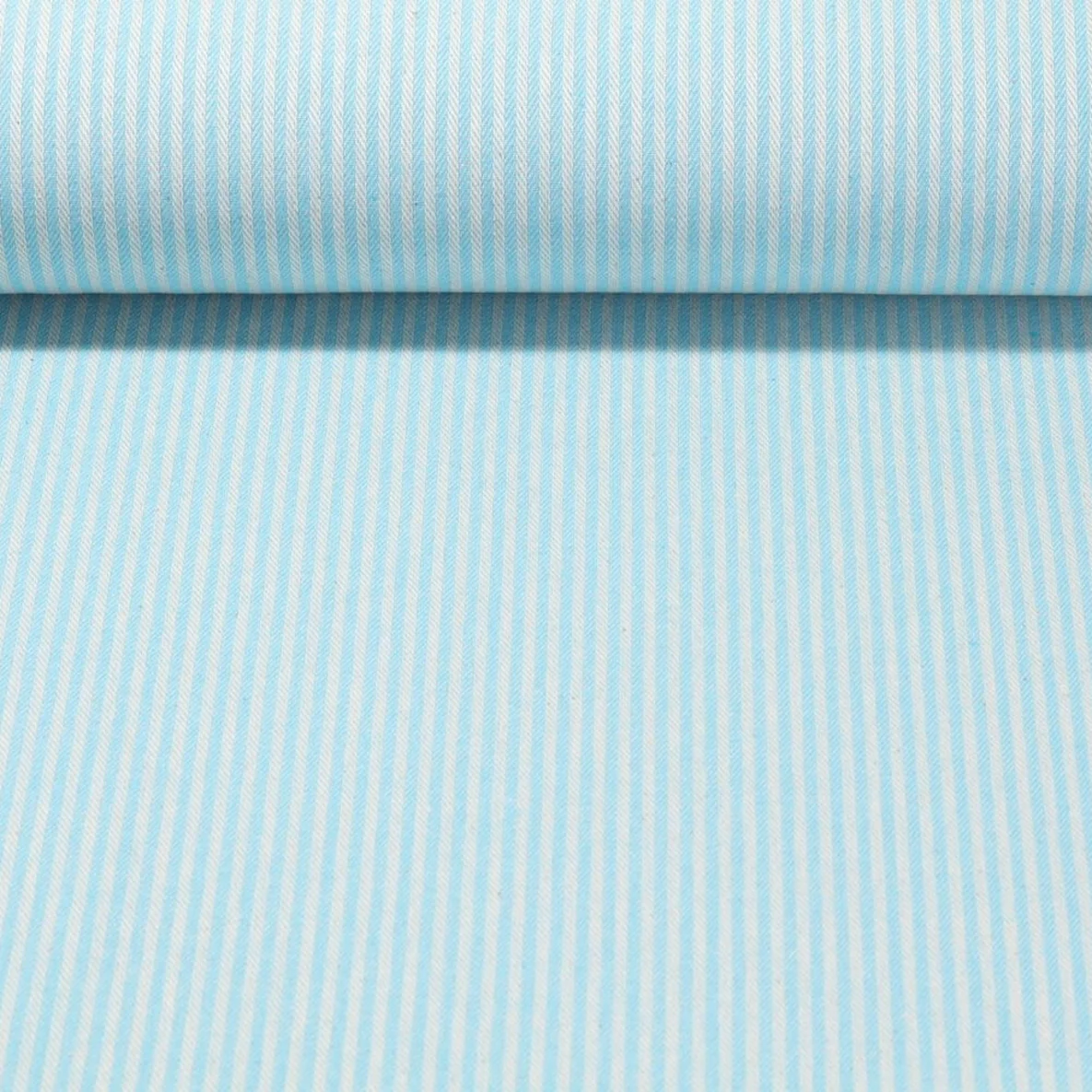 Canvas "Harry" Gestreift Weiß Türkis