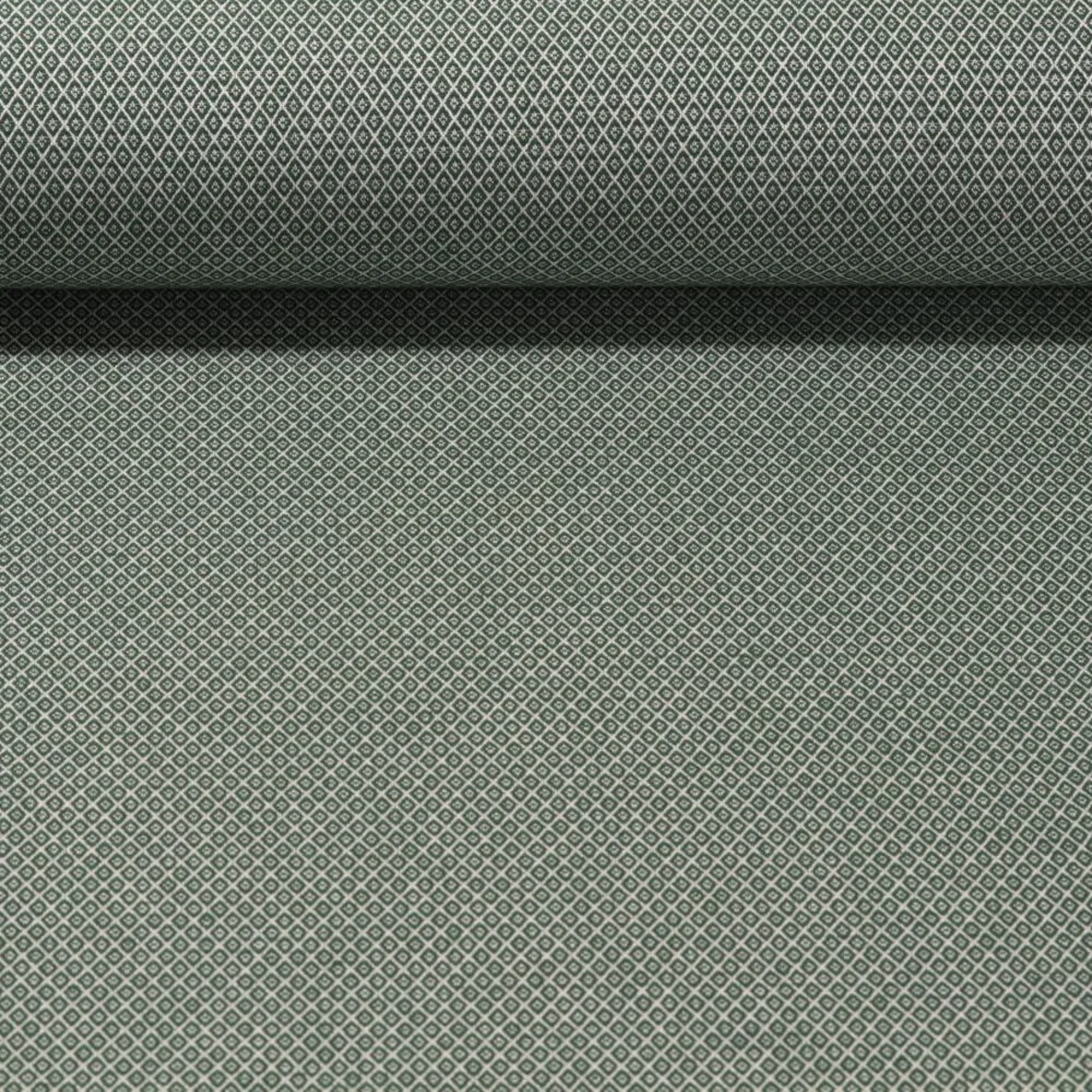 Canvas "Harry" Kleine Rauten Flaschengrün Weiß