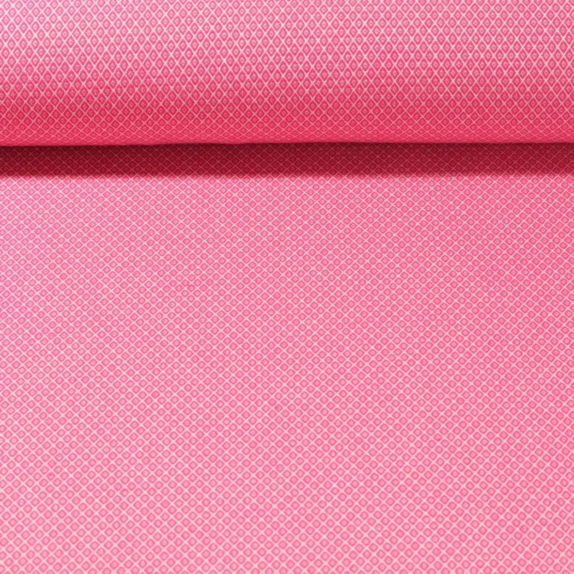 Canvas "Harry" Kleine Rauten Fuchsia Weiß
