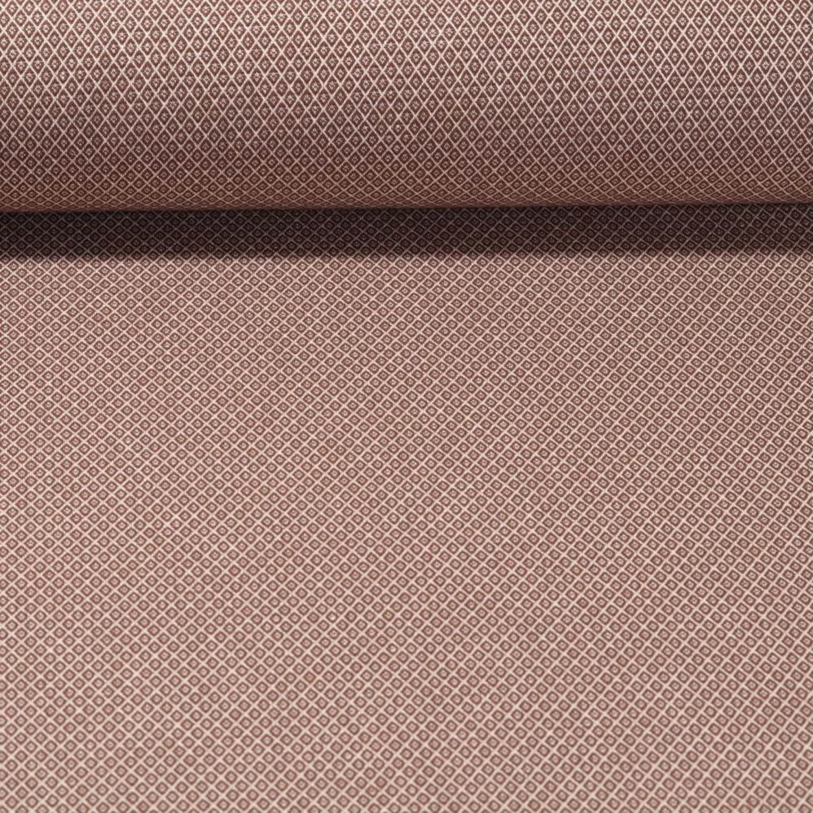 Canvas "Harry" Kleine Rauten Kaffeebraun Weiß