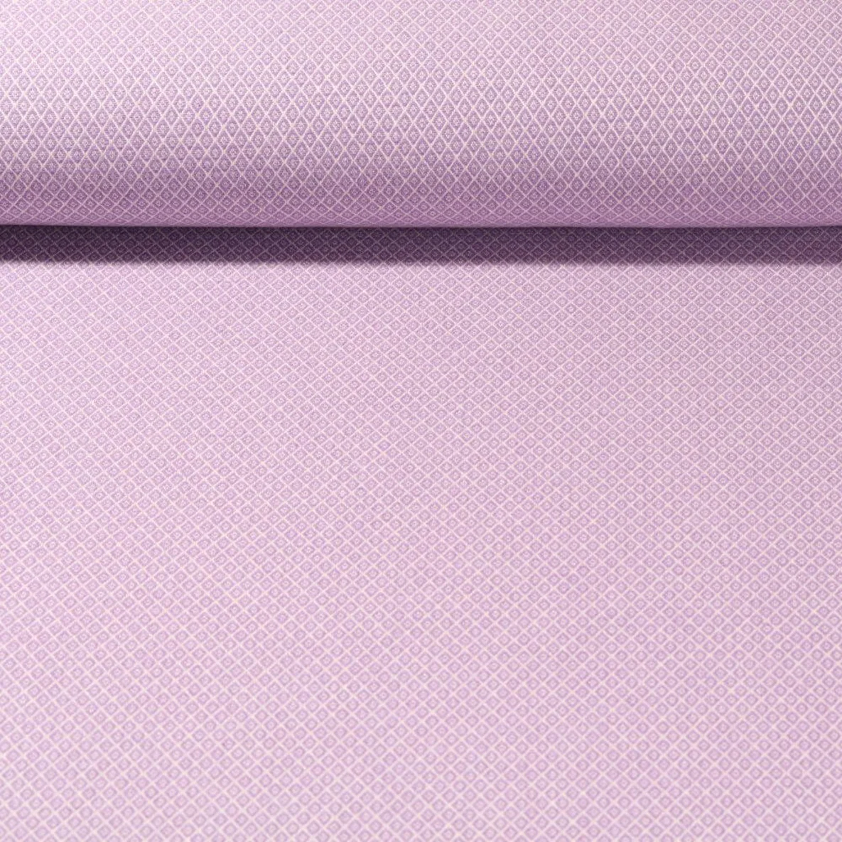 Canvas "Harry" Kleine Rauten Lavendel Weiß