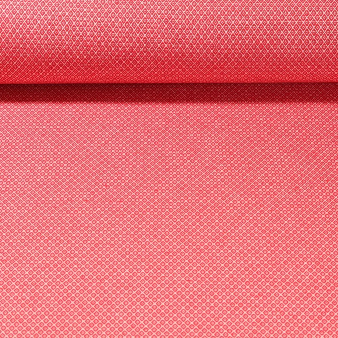 Canvas "Harry" Kleine Rauten Mohnrot Weiß
