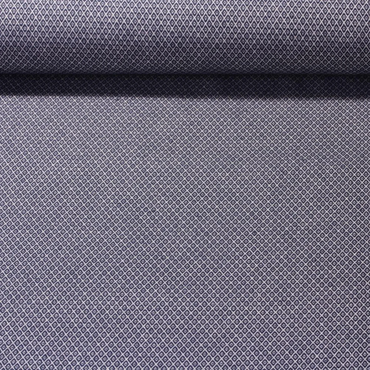 Canvas "Harry" Kleine Rauten Navy Weiß