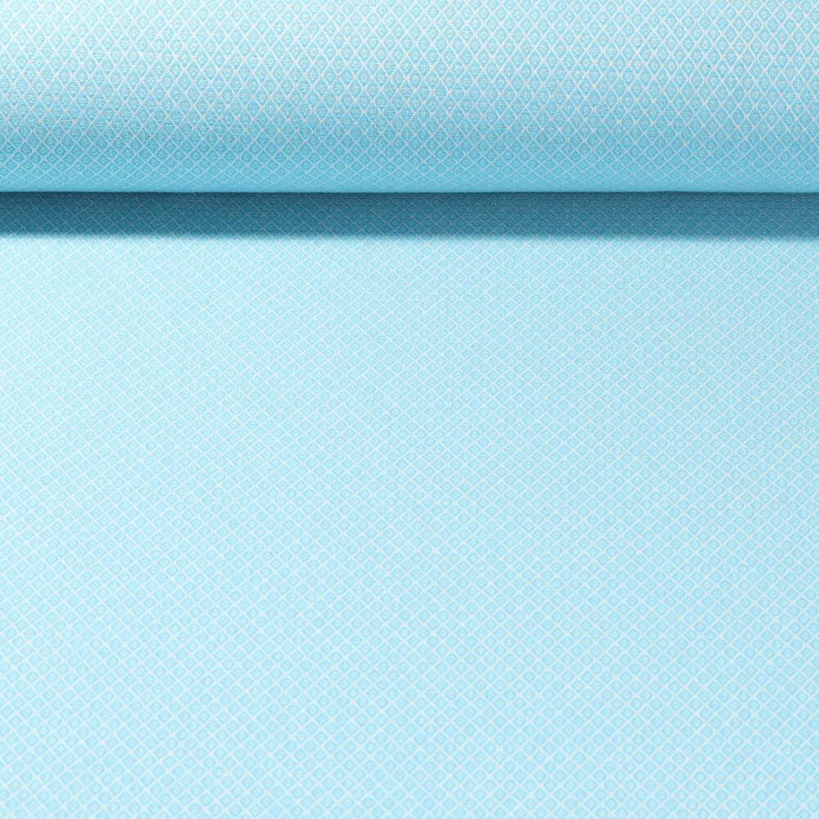 Canvas "Harry" Kleine Rauten Türkis Weiß