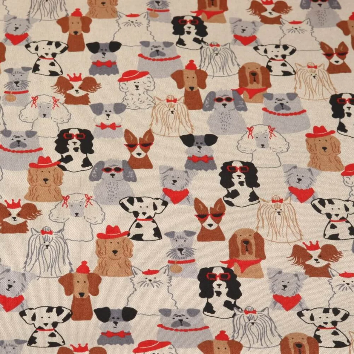 Canvas Hunde Beige Grau